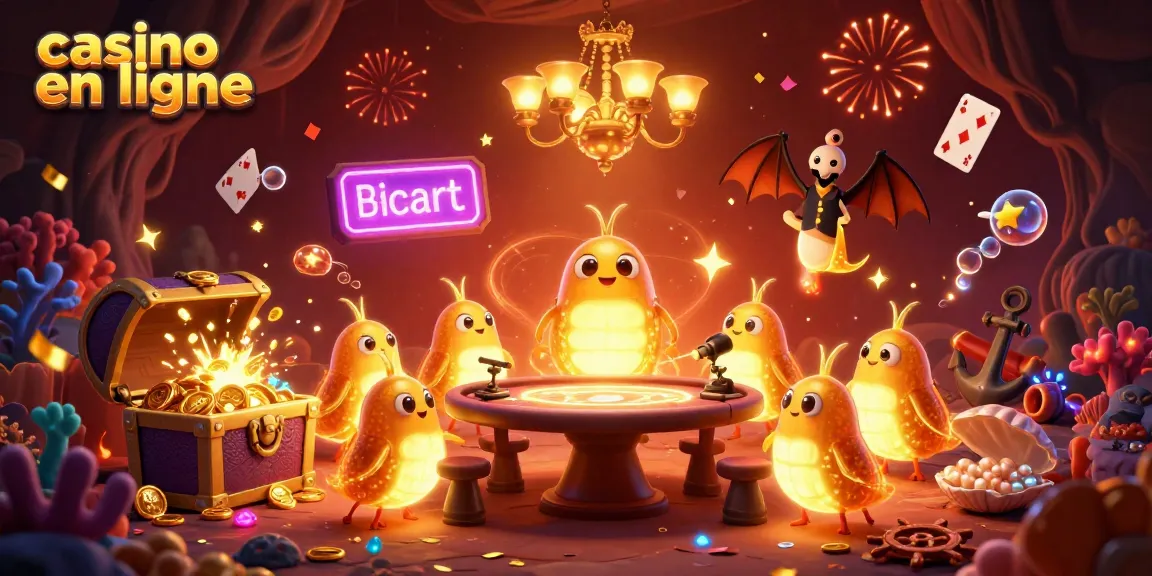 Activer les jeux dans le casino en ligne avec des vers lumineux animés.