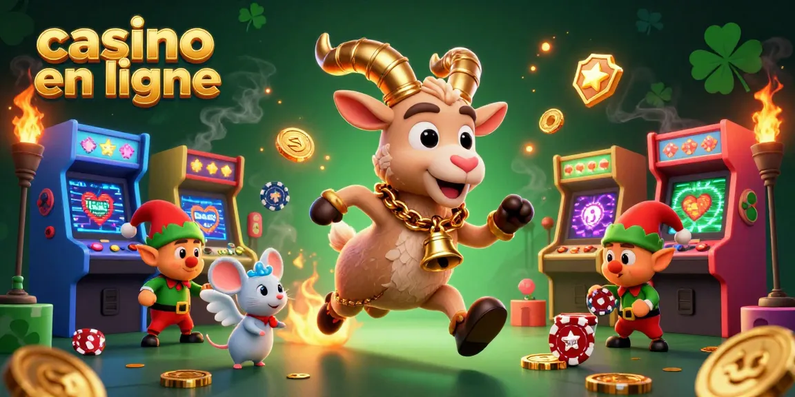 Le casino en ligne avec Krampus et des gremlins en pleine action, volent des jetons.