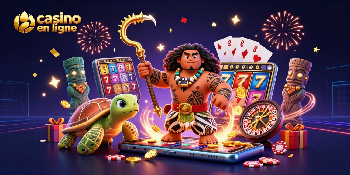 Plongez dans un monde vibrant de jeux de casino en ligne avec des personnages et des éléments captivants.