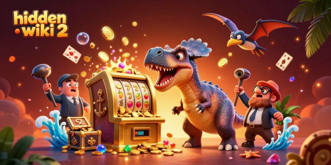 Watch the hidden wiki 2 jackpot explode as characters celebrate winning coins in vibrant casino scene.