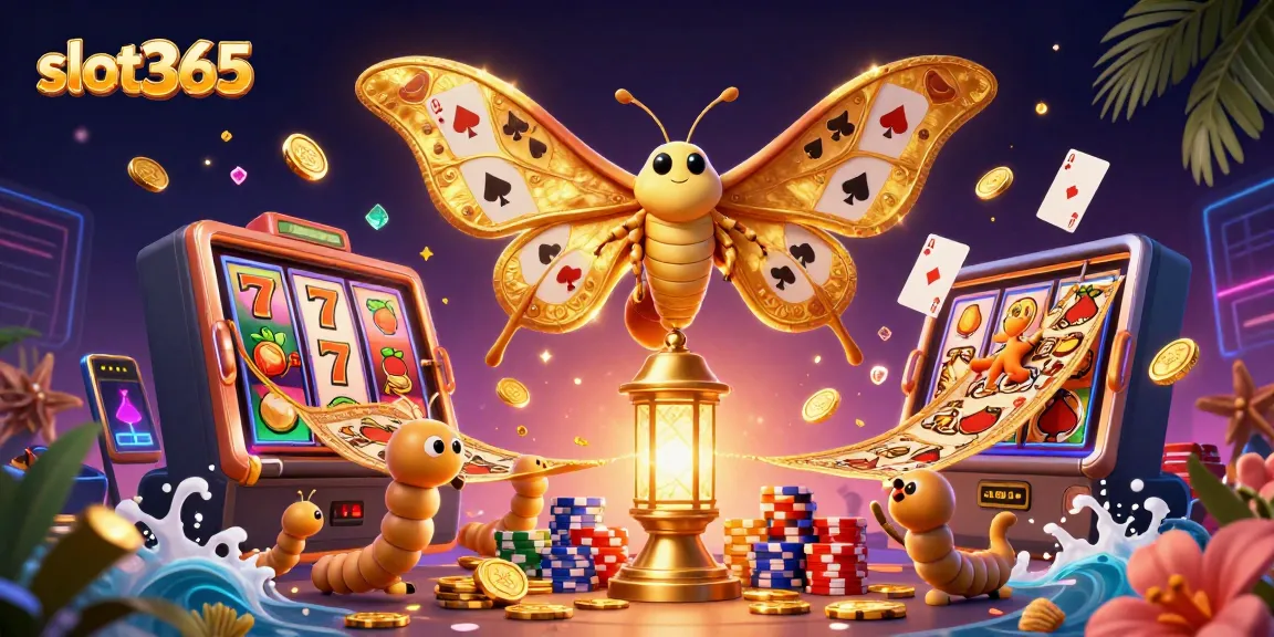 Win big with slot365 and golden rewards in this vibrant casino scene packed with excitement.