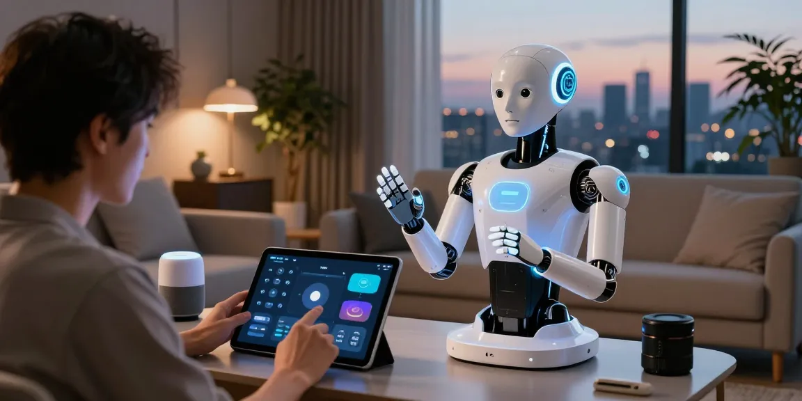 Engaging interaction with a sex bot in a modern living room, showcasing innovative design and smart technology.