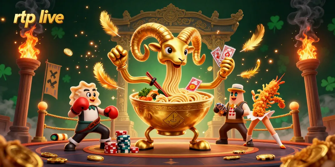 Experience the excitement of rtp live with dynamic casino characters in a vibrant 3D scene.