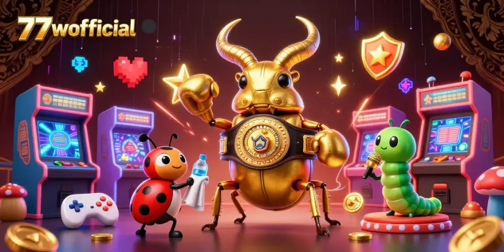 Experience thrilling gameplay at 77wofficial with intense gaming action and vibrant casino elements.