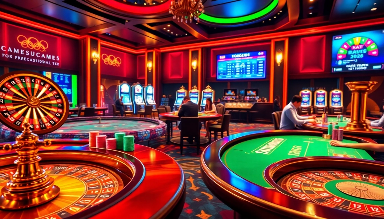 Découvrez l'excitation du casino en ligne Français 2026 avec des tables de jeux vibrantes et des interfaces numériques.