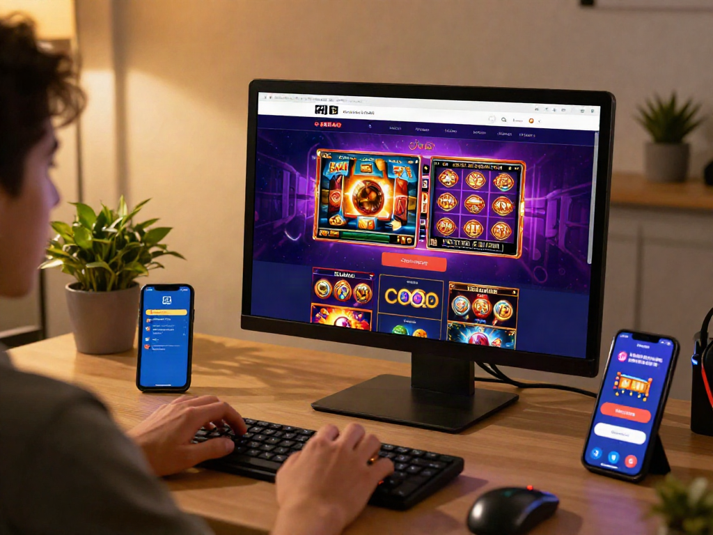 Login LUXURY111 di platform judi online dengan pengguna menggunakan komputer untuk akses akun.