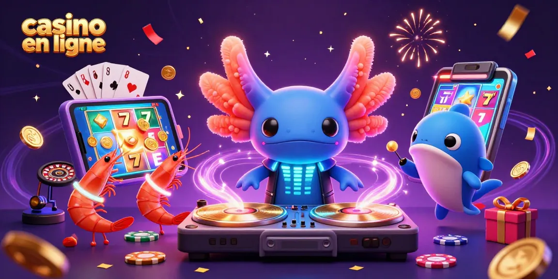 Vibrez avec le casino en ligne dans une scène animée pleine de jeux et de célébration.