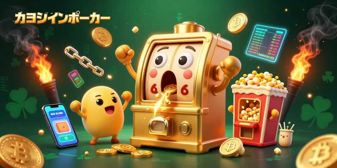 オンラインポーカーでのジャックポッドを獲得し、喜ぶスロットマシンたちのシーン