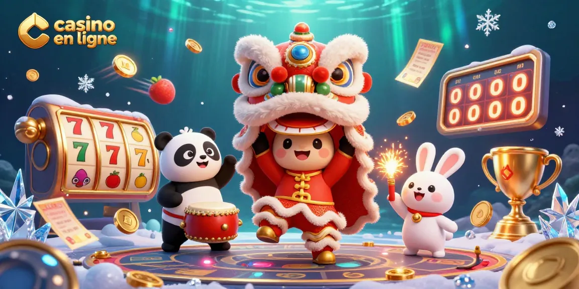 Jouez sur le casino en ligne avec des personnages de danse, machines à sous et décorations.