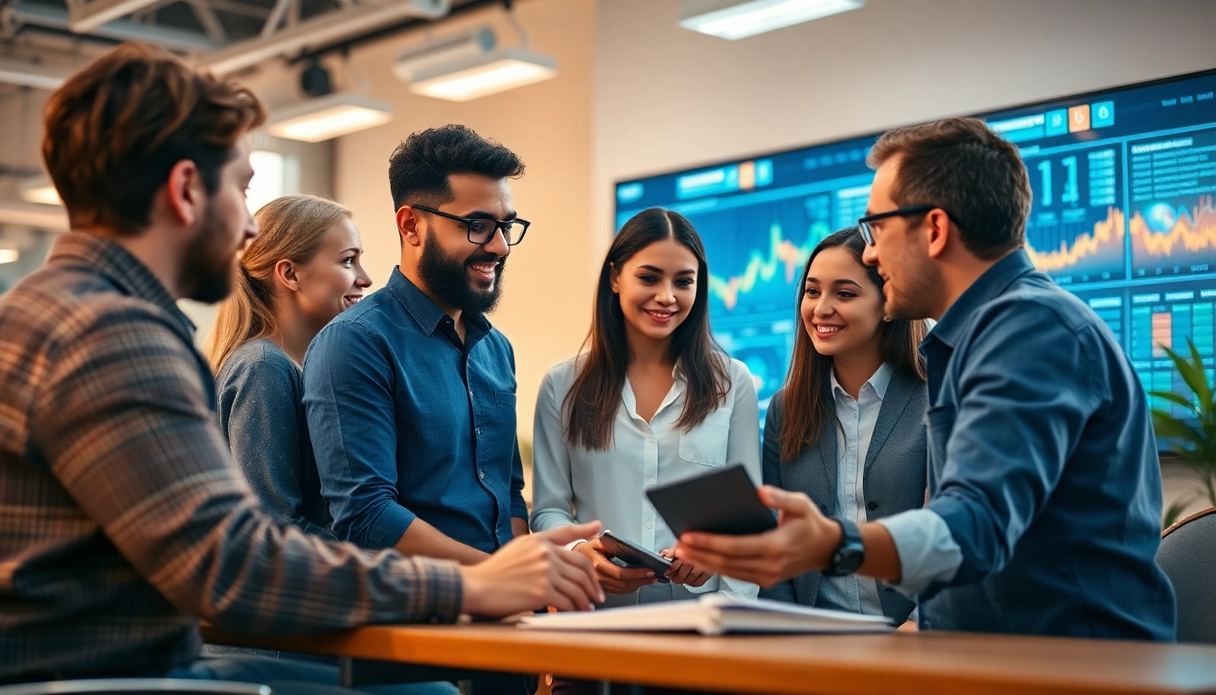 Providing managed it services lakeland with a dedicated IT team collaborating in a modern office.
