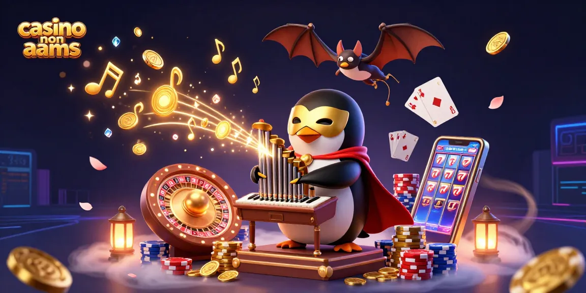 Gioca nei migliori casino non AAMS con un pinguino fantasma che suona l'organo e distribuisce monete d'oro.