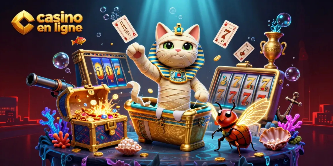 Intégrez le jeu casino en ligne dans cette illustration dynamique remplie d'éléments de jeu fascinants.