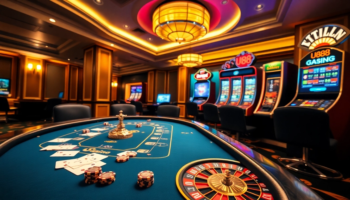 Experience top-notch gambling excitement at U888 with vibrant casino gaming elements.