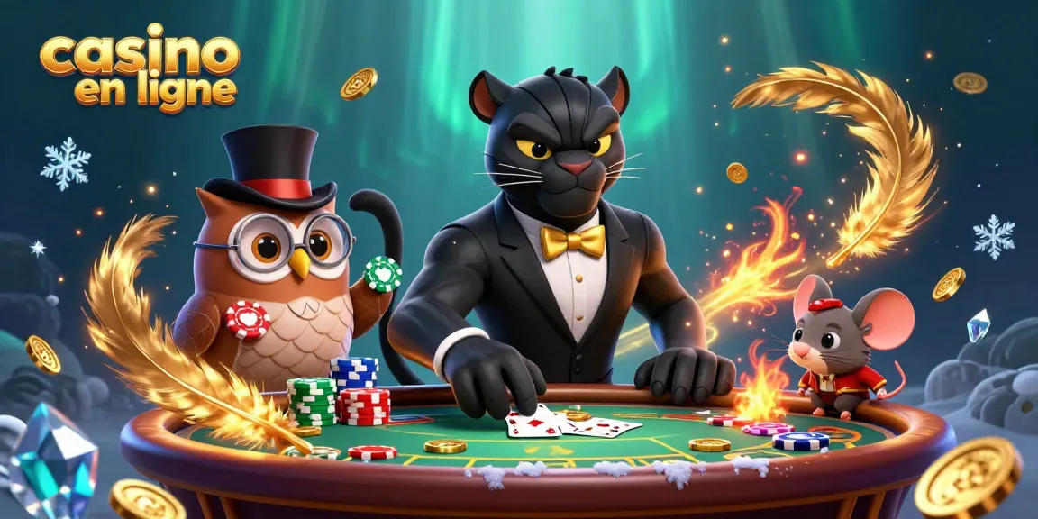 Gagnez avec le casino en ligne, une illustration captivante de jeux de cartes animée.