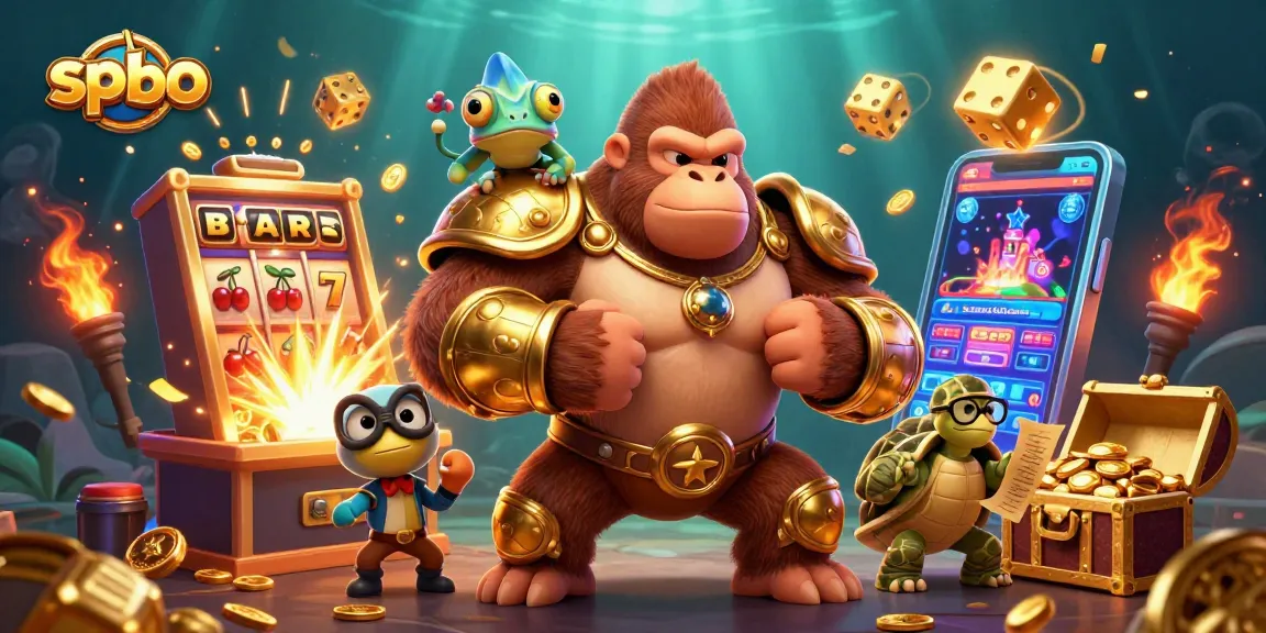 Engage in thrilling gameplay with spbo’s colorful 3D casino slot scene featuring dynamic characters and exciting winning elements.