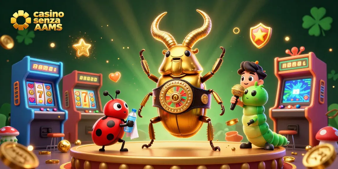 Gioca in casino senza AAMS, con un'aura di vittoria e avventura, circondato da emozioni e simboli di gioco.