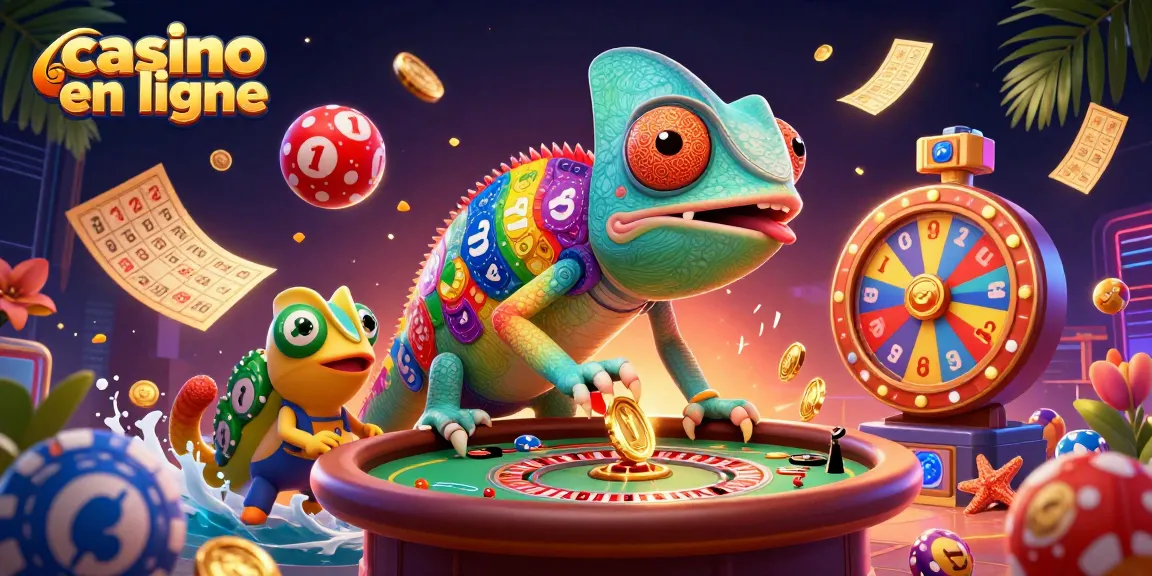 Gagnez à des jeux de casino en ligne tout en admirant un propriétaire caméléon captivant et des éléments dynamiques.