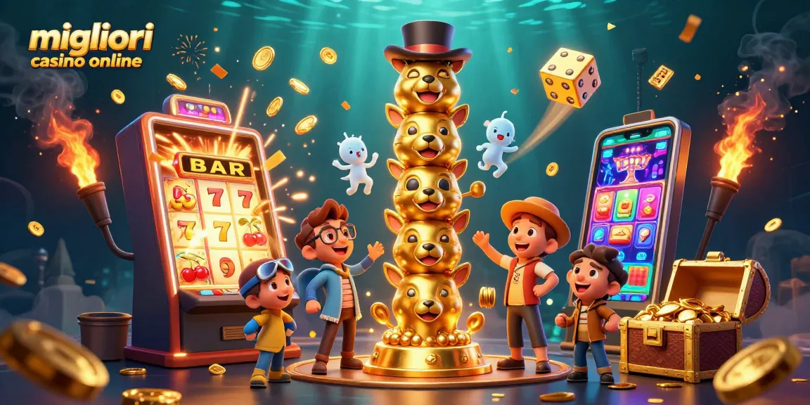 Vinci con i migliori casinò online grazie a un totem dorato e symboli di gioco immersivi