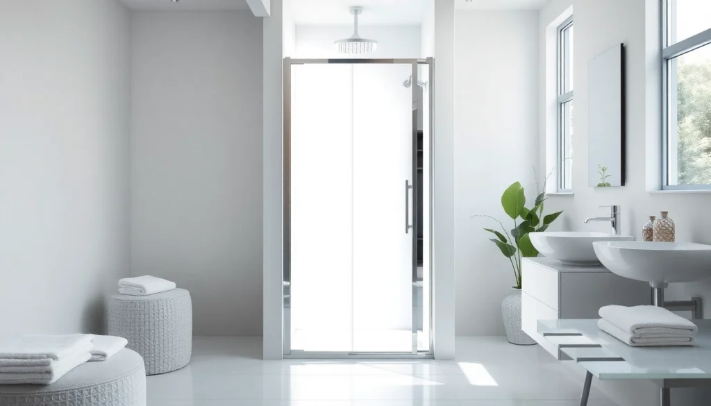 Visually stunning paroi de douche sirhona in a contemporary bathroom setting, enhancing elegance.