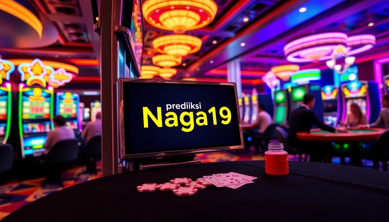 Winning strategies on prediksi Naga169 showcased in an exciting casino setting with vibrant slot machines.