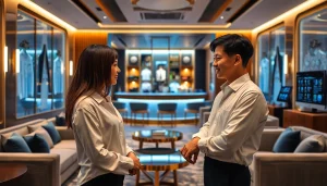 Elegant shirt room experience at gdmc.bio in Suwon, featuring warm ambiance and stylish decor.