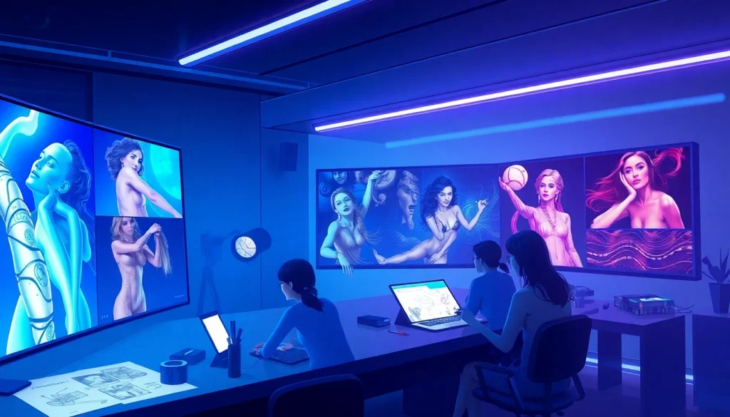 AI NSFW image generation interface showcasing vibrant creative possibilities.