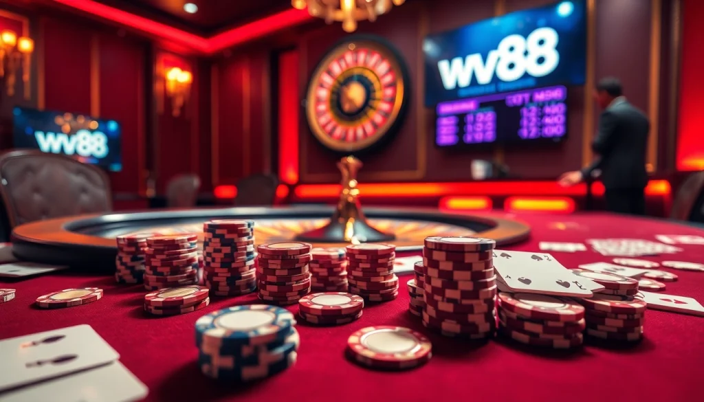 Players engaging with thrilling games at ww88, highlighting luxury casino elements.