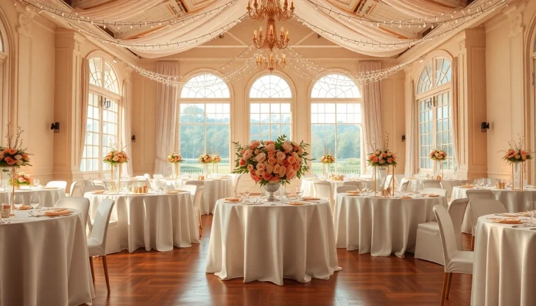 Experience a stunning Wedding Event Space Jacksonville with elegant decor and vibrant flowers.