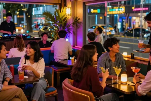 퀸알바와 함께하는 강남 유흥 알바의 활기찬 밤 풍경